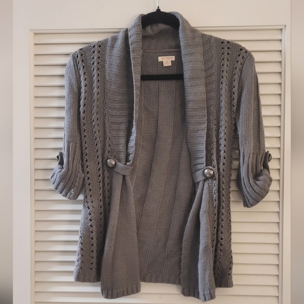 Xhilaration - Grey Open Knit Cardigan